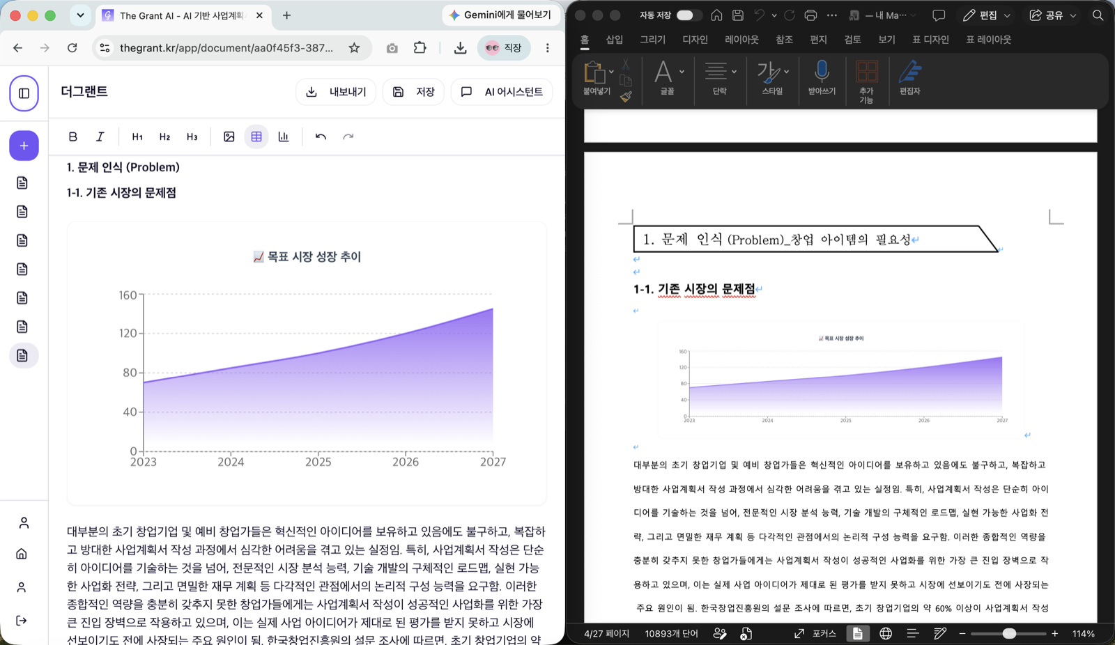 사업계획서 자동화 수강생 작품
